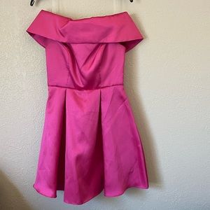 Pink off the shoulder dress